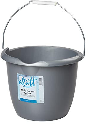 Elliott RoundPlastic Bucket in Grey Colour,10 Litre
