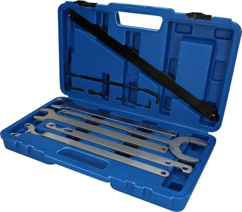 BRILLIANT TOOLS BT521250 Fläkt-nav-nyckel-sats, 11 delar [Powered by KS TOOLS]