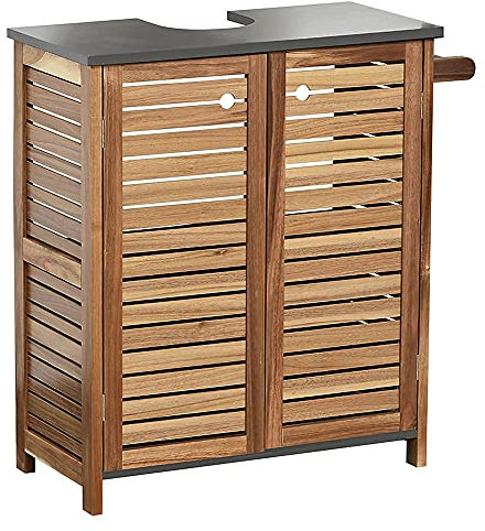 Tendance Meuble sous lavabo 2 Portes en Acacia