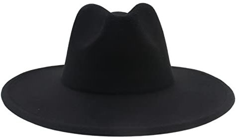 Faringoto Fedora-Hut für Damen, Winter, luxuriös, für Damen, Schwarz , Einheitsgröße