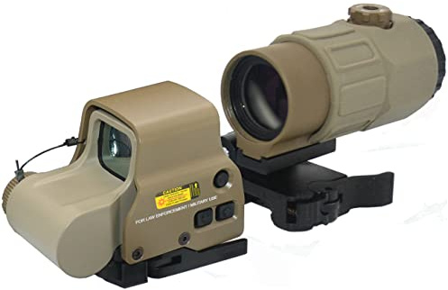 Mirino 558+G45, mirino 558 verde e rosso dot reflex e combo lente d'ingrandimento G45 5X, mirino ottico olografico ibrido con lente d'ingrandimento G45, moltiplicatore di rollover a sgancio rapido,