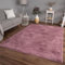 TT Home Wohnzimmer Teppich Hochflor Langflor Kunstfell Weich Modern Unifarben Flauschig, Farbe:Rosa Mauve, Größe:60x90 cm