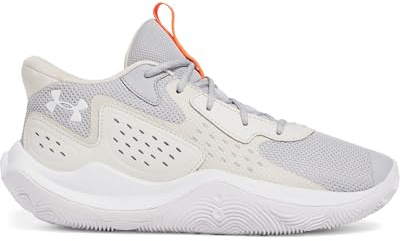 Under Armour Herren UA Jet 23 Basketballschuhe, Unisex, Mod Gray Ares Rot Weiß, 40 EU