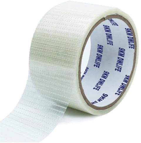 9KM DWLIFE RV Awning Repair Tape Waterproof Ripstop Reinforced Fiberglass for Tent/Canvas/Kite/Boat Covers/Sail/Roof Felt Repair Tape(1.5cm*10m