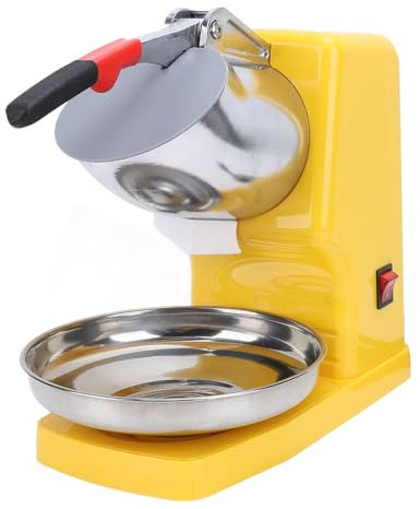 Tritaghiaccio Elettrico da 500 W, Motore Ad Alta Potenza ABS in Acciaio Inossidabile Copertura Antispruzzo Macchina per il Ghiaccio Frappè Yogurt Congelamento Pulizia (Spina