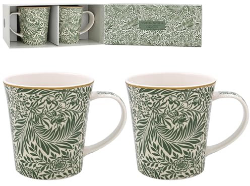 The Leonardo Collection William Morris Larkspur Mugs Set of 2 for Kitchen & Home | Stylish Tableware Mug Set for Every Occasion | Durable Coffee Cup Set Gifts for Women & Men
