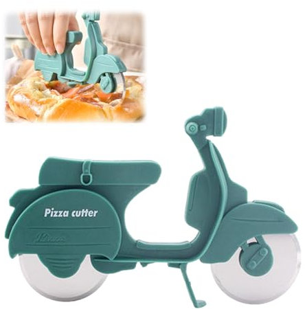 LINGJIA Rotella Tagliapizza, Rotella Tagliapasta, Ruota Tagliapizza per Moto, Strumenti per Tagliare la Pizza, Ruota Tagliapizza in Acciaio Inox, Rullo per Pizza, Accessori per la Pizza