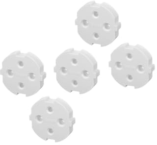 Hama Protezioni per presa per bambini, senza adesivo, riutilizzabili, facili da installare, confezione da 5, bianche, sicurezza per bambini per la casa