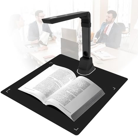Portable HD Document Camera Scanner, Overhead Book Scanner with OCR for Teachers Students and Remote Learning