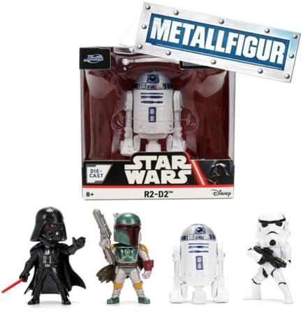 Jada Toys Star Wars Figure (1 Piece) - 1 of 4 Star Wars Metal Collectible Figures for Film Fans and Collectors Ages 8 and up, Random Selection, Approximately 6.5 cm