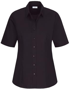 Seidensticker dam Skjortblus Kortärmad Modern Fit Uni Strykfri skjortblus