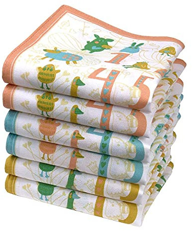 merrysquare - Kindertaschentücher - 100% Baumwolle - Ca. 26cm - 6 Stücke (Numbers)