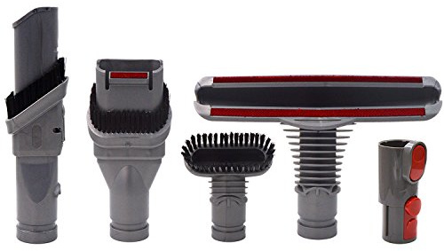 Zubehör-Set Ersatz für Dyson V8 V7 V10 Staubsauger mit Adapter - Ersatzteile Bürste Düse Bodendüse für Dyson V6 DC19 DC29 DC34 DC33 DC35 DC62 Handstaubsauger Zubehör Kit (5 in 1)