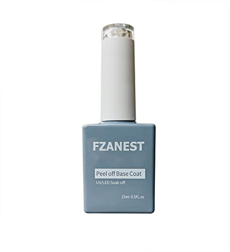 FZANEST Esmalte de gel de capa base despegable, 15 ml, luz UV LED, no tóxico, vegano, libre de crueldad animal