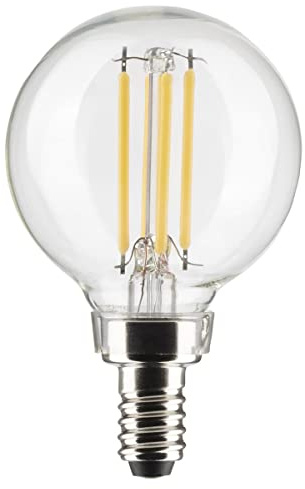 Satco 5.5-Watt LED E12 Light Bulb, 3000K, 15000 Hour Rating, Dimmable