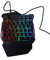Bewinner Clavier de Jeu à Une Main, Clavier de Jeu Professionnel rétroéclairé coloré, 35 Touches Silencieuses Interface USB Clavier de Jeu RVB Ergonomique pour PC