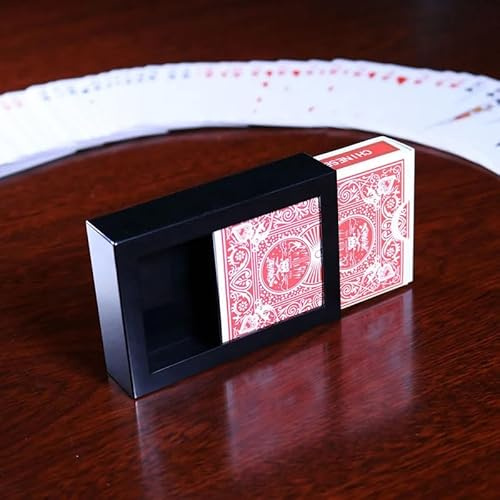 Boîte à cartes de luxe pour disparaître tours de magie, étui à cartes disparaissant Magic Close Up Illusions Gimmicks Mentalisme Props