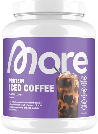 MORE Protein Iced Coffee, 500g, Coffee Lover, Eiskaffee mit wertvollen Proteinen, wenig Zucker und Fett - made in Germany