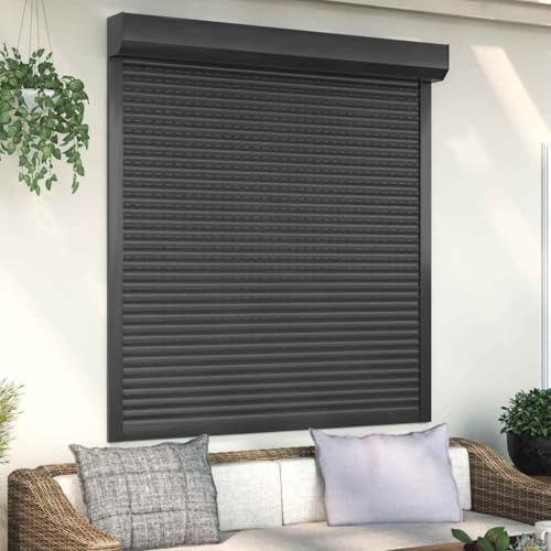Generico Tapparella Avvolgibile in Alluminio 140x150 cm Antracite,Antracite,10.96kg,144986