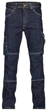 DASSY® Knoxville Stretch-Arbeitsjeans mit Kniepolstertaschen - Größe 48 - JEANSBLAU