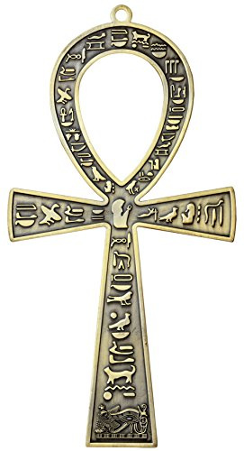 NileCart™ Cruz ANKH egipcia de metal grande de 8.5 pulgadas fabricada en Egipto (latón antiguo)