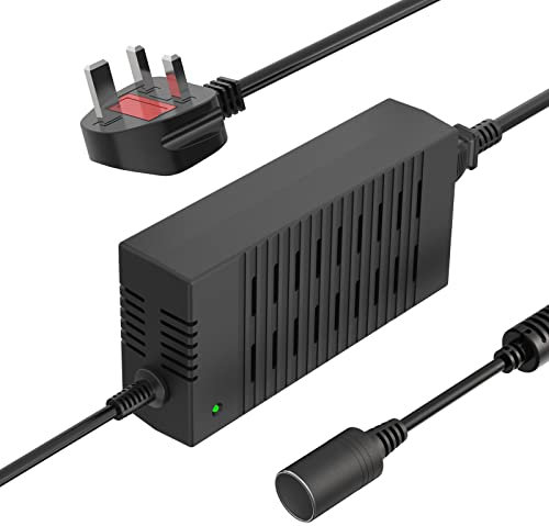 Shentian Power Supply Cigarette Lighter Socket AC to DC Adapter 110V-240V to 12V 15A Car Power Charger Converter (12V 15A Adapter)