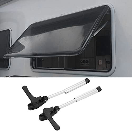RV Fensterheber Strebe, 2 Stück RV Fenster Stützstang, Wohnmobil Fenster Stützstange, Wohnmobil Fenster Stützstange, RV Teleskop Stützstange, Teleskopische Aluminiumlegierung Hubstrebe für Wohnwagen