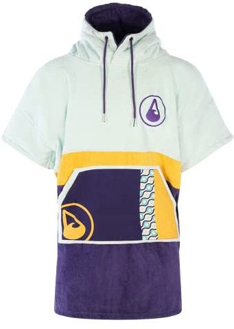 WAVE HAWAII Poncho Maneiro Surfponcho 100% Baumwolle für Körpergrößen von 145-175 cm Umkleidehilfe für Schwimmen Strand Surfen Badetuch mit Badeponcho Duschponcho für Damen Herren Erwachsene