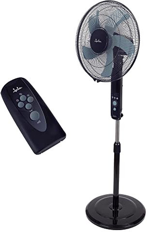 Jata JVVP3145 - Ventilador de Pie con 3 velocidades, temporizador y mando a distancia. Altura regulable, oscilante, cabezal inclinable. Bajo consumo 2934 m3/h