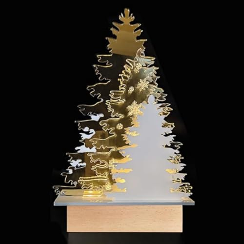 Adzif.biz Le sticker de decoration - Sapin de Noël Lumineux, décoration de Table Sapin de noël 3D LED