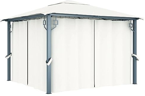 ARKEM Gazebo impermeabile, stabile, resistente all'inverno, sistema a scatto pop-up, protezione UV 50+, padiglione pieghevole, tenda da giardino, tenda per feste, tendone con montanti in metallo,Gazeb