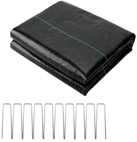 Unkrautvlies Gartenvlies 1m X 10m, 10m² Unkrautflies für Garten WasserdurchläSsig, 90g/m² Unkrautfolie Gartenvlies WasserdurchläSsig, Unkrautfolie Extra Stark Gartenfolie für Garten, Hochbeet,Einfahrt