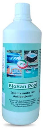 PIP BioSan Pool Detergente Igienizzante Concentrato per Piscine e Gonfiabili Fl. LT.1 Pari a 30 Litri Pronto all'Uso