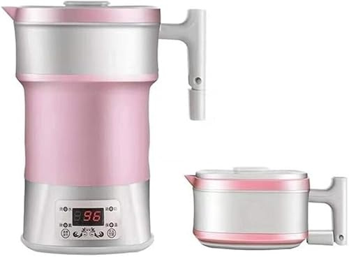 Hopfällbar vattenkokare, resevattenkokare, automatisk avstängning, varmhållning, hopfällbar vattenkokare i livsmedelskvalitet, silikon, kokande vatten, 600 ml, 110-220 V