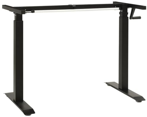 Genérico Estructura de Escritorio de Altura Ajustable manivela Negro,Mobiliario,Mobiliario de Oficina,Cubículos y mesas de trabajo-321719
