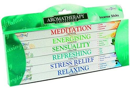 Stamford 37147 Aromatherapy Incense Pack, Multi-Fragrance, 6 Packs x 8 Sticks