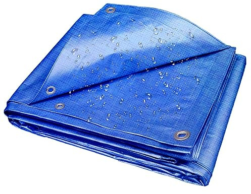 Windscreen4less 5' x 7' General Multiple Purpose 5 Mil Waterproof Blue Poly Tarp