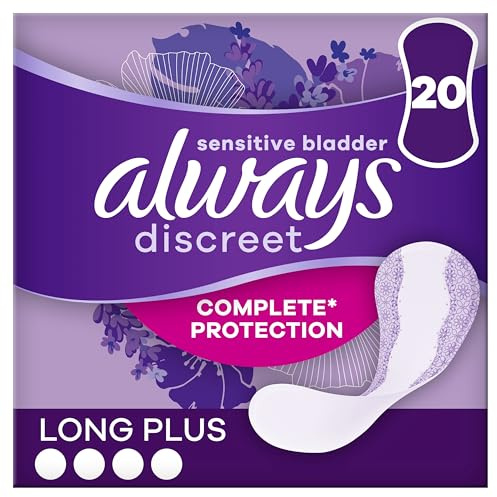Always Discreet Incontinence Liners Long for Sensitive Bladder 20pk