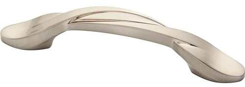 Franklin Brass (10-Pack) – Satin Nickel Cabinet Handles, 3 Inch Hole Center, Classic Pulls for Drawers, Kitchen Cabinet Door, Dressers | Simple Twist