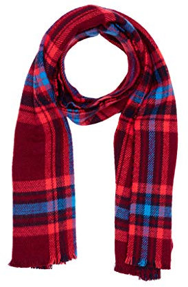 s.Oliver Damen 39.910.91.4951 Schal, Rosa (Oxen Blood Check 49n1), One Size (Herstellergröße: 1)