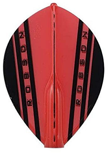 Robson Plus Dart Flight V Flights - Tribe Flight Verschiedene Flight- Formen/Shapes und Farben (V Pear Rot)