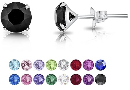 Swarovski Femme Boucle d'Oreille Noire - Cristal Swarovski - Boucles d'Oreilles - Black Earrings - Homme