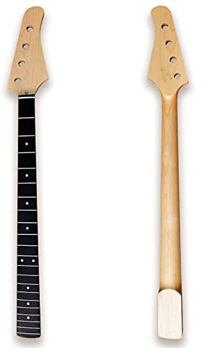BexGears 4 String Electric Bass Guitar Neck 21 Fret Bolt On composite ebony fingerboard