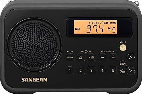 Sangean SG-104 AM/FM Clock Portable Digital Radio (Renewed)