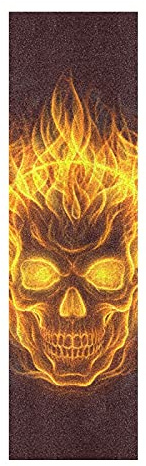 Vnurnrn Crâne De Sucre De Feu Cadeau Mignon Planche à Roulette Bande Grip de Skateboard Antidérapante Sans Bulles Papier de Verre 84x23cm Longboards Scooter Autocollants