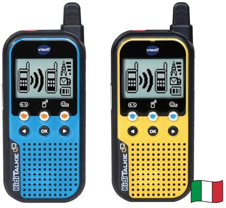 VTech Kidi Talkie, Walkie Talkie Bambini 6 in 1, 2 Walkie-Talkie con Connessione Protetta, Molte Modalità di Utilizzo, Modifica della Voce, Lingua Italiana, Batterie Incluse, 4-10 Anni
