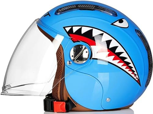 Niedlicher Kinderhelm, Vierrad-Motorrad-Integralhelm Für 5–14 Jahre Alte Jungen Und Mädchen Mit Visier, Jugendliche, Kinder, Roller, Skateboard, Kart-Helm, Jet-Helm, ECE-Geprüft B,52-56CM