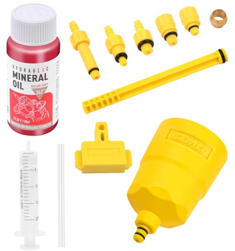 flintronic Bremsen Entlüftungsset, Hydraulische Scheibenbremsen, für Shimano, TEKTRO, Entlüftungskit Enthält Hochleistungs Mineralbremsflüssigkeit (60ml)