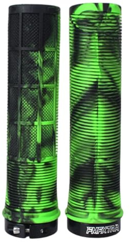 rockible 2 Pezzi Manopole per Manubrio Bici Sostituzione Impugnatura per Bicicletta Copertura per Barra Corta da Ciclismo per Mountain Bike, Nero e Verde