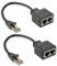 HUAREW RJ45 Splitter Adapter LAN Ethernet Extender 1 männlich zu 2 weiblich Cable für Ethernet Cat5 Cat5e Cat6 Cat7(2 Stück)